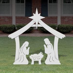 Large Outdoor White Nativity Scene - Etsy | Outdoor nativity scene, Christmas yard art, Outdoor ...