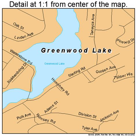 Greenwood Lake New York Street Map 3630752