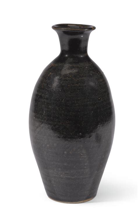 Bernard Leach 1887-1979 BOTTLE VASE impressed with Artist's and Leach Pottery seals, stoneware ...