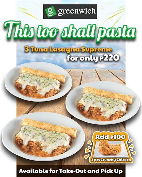 Manila Shopper: Greenwich Lasagna Delivery Promo during ECQ