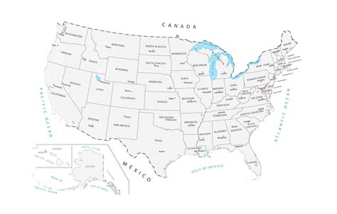 Us States And Capitals Map - U S States And Capitals Map In 2021 States ...