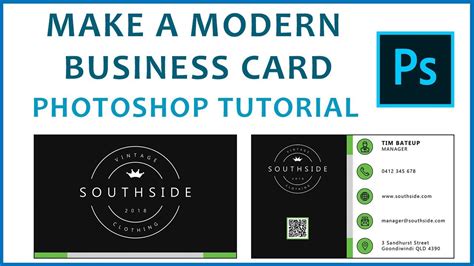 Double Sided Business Card Template Photoshop