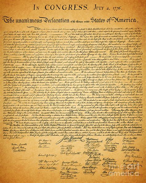 The United States Declaration of Independence Photograph by Wingsdomain Art and Photography ...