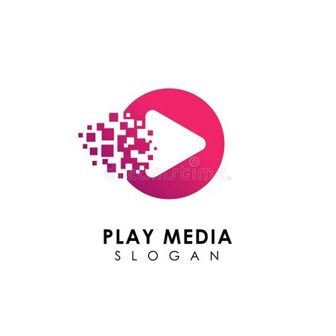 Pixel Play Media Logo Design Template. Play Icon Symbol Design Stock ...