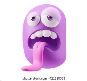 Tired Emoticon Face 3d Rendering Stock Illustration 421210486 | Shutterstock