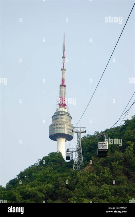 N seoul tower cable car hi-res stock photography and images - Alamy