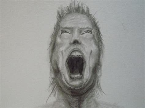 Screaming man Drawing by Joe Rego - Pixels