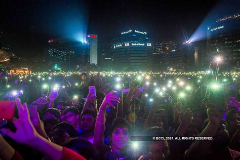 Fans during Ed Sheeran’s live concert held at Jio Garden, BKC, Mumbai ...