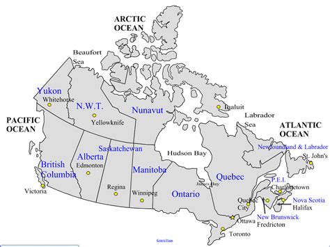 Pacific Ocean Canada Map