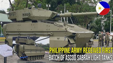 The Philippine Army Received First Batch of ASCOD Sabrah Light Tanks - YouTube