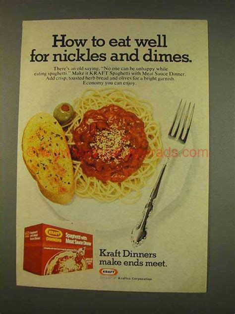 1976 Kraft Spaghetti with Meat Sauce Dinner Ad-DH0496