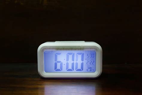 Digital Alarm Clock 6:00 Close Up Image Stock Image - Image of modern ...