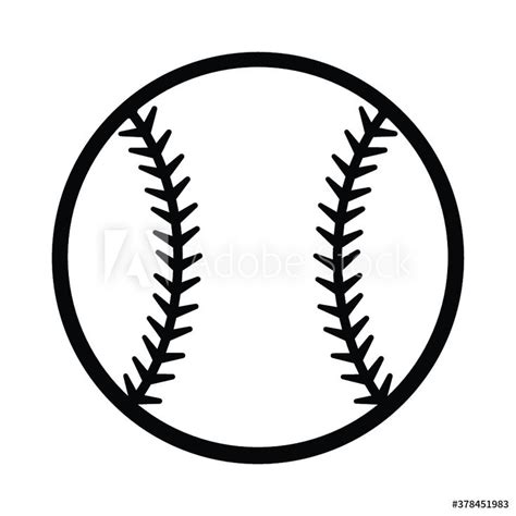 Baseball ball silhouette vector illustration isolated on white background. Ideal for logo design ...