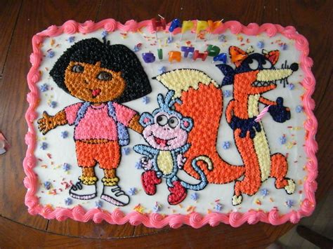 Dora, Boots, and Swiper Birthday Cake | Dora birthday cake, Dora, Explorer birthday party