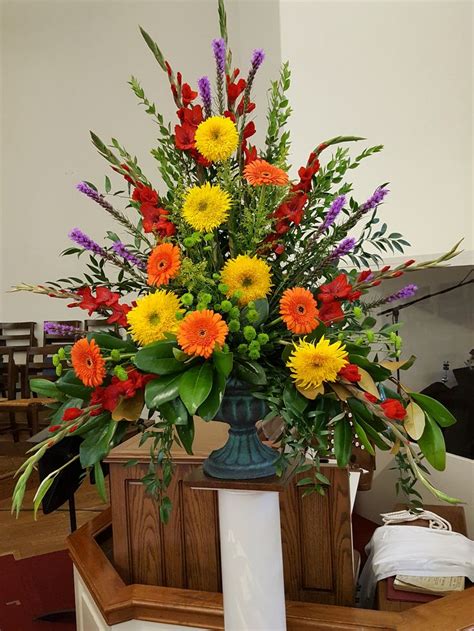 Altar Flowers | Thanksgiving flower arrangements, Church flower arrangements, Altar arrangement