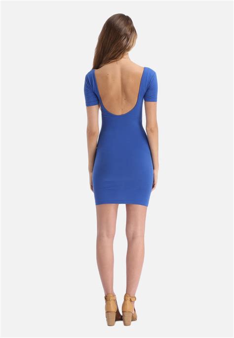 Cotton Spandex Jersey Mini Dress – Blue American Apparel Casual ...