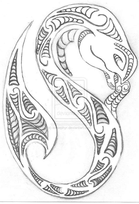 Taniwha; Maori Mythological Water dwelling Creature; Tuatara head; Fish Tail; Koru designs ...