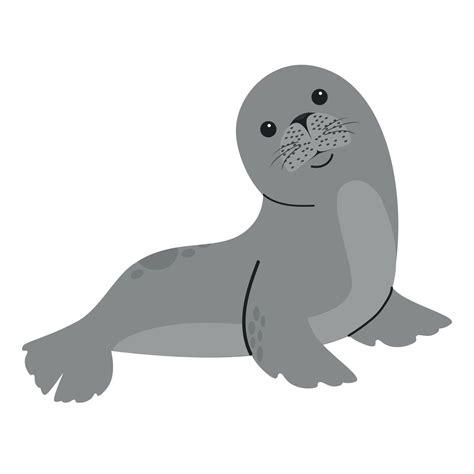 cute Seal animal cartoon vector 12717405 Vector Art at Vecteezy