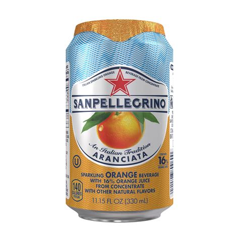 San Pellegrino + San Pellegrino Sparkling Beverage, Orange, 11.1 Fl Oz, 6 ct (Pack of 4)