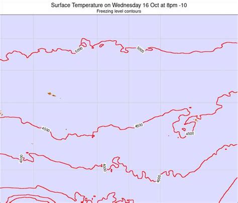 Cook Islands Surface Temperature on Monday 23 Aug at 2pm CKT