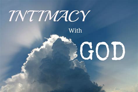 New Sermon Series Intimacy With God Begins Sunday