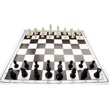 Chess set: Vinyl chess board + Plastic chess pieces nr 4 ( Z-13 )