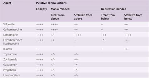 Types of mood stabilizers