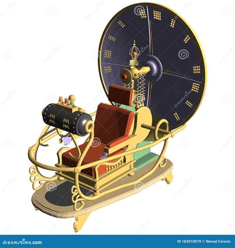 Time Machine Vector. Illustration Isolated on White Background Stock Vector - Illustration of ...