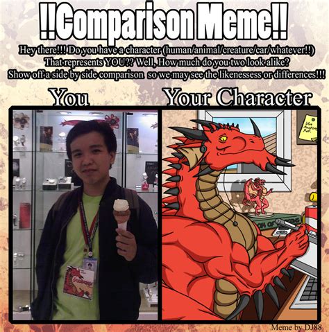 Comparison meme by TargonRedDragon on DeviantArt