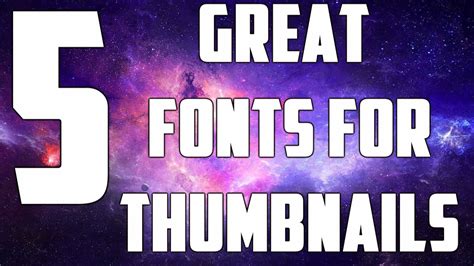 5 Great Fonts for Thumbnails - YouTube