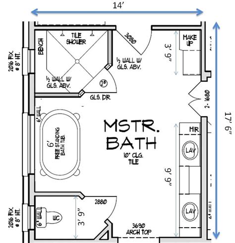 22 Gorgeous Master Bathroom Floor Plan - Home, Family, Style and Art Ideas