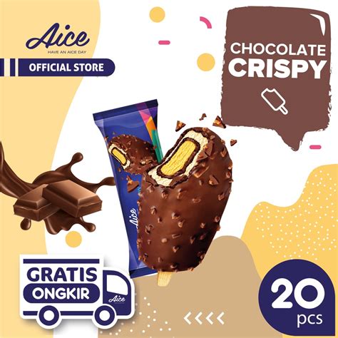 Jual Aice coklat crispy 1 box isi 30pcs Shopee Indonesia