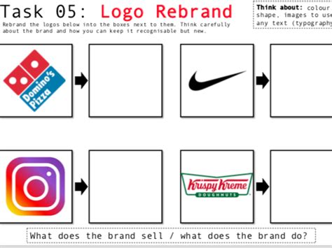 Art/Graphic Design Worksheets X3 - Logos SELF-DIRECTED | Teaching Resources