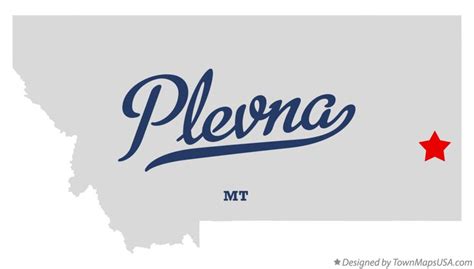 Map of Plevna, MT, Montana