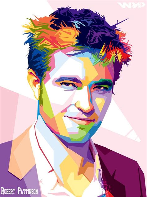 Robert Pattinson in wpap | Pop art portraits, Pop art artists, Wpap art