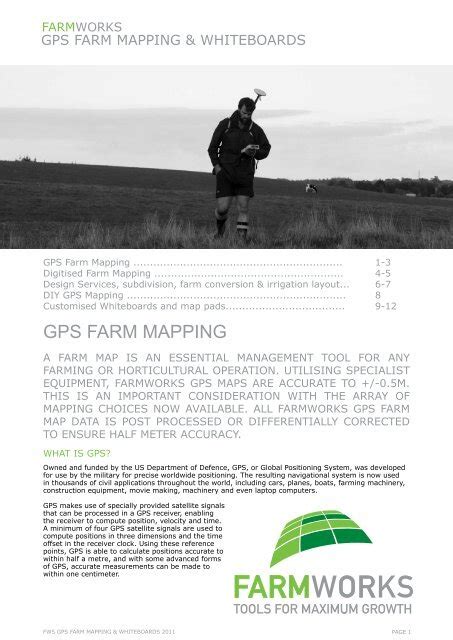 GPS FARM MAPPING - FARMWORKS Precision Farming Systems