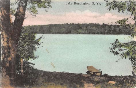 Lake Huntington New York Scenic Waterfront Antique Postcard K95110 ...