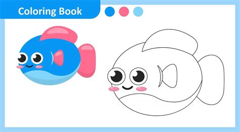 Coloring Book Fish 2545858 Vector Art at Vecteezy