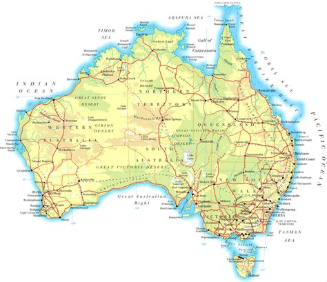 Australia Map, Australia Political Map, Australia Travel Map