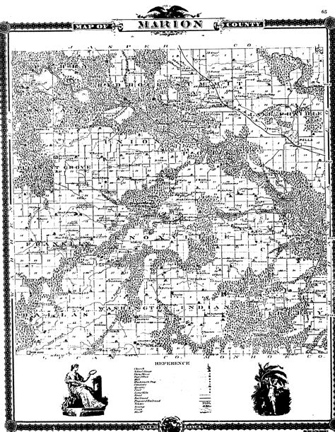 1875 Marion County Map, Iowa