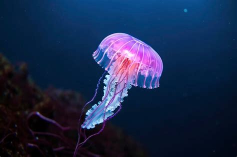 Premium AI Image | Mauve stinger purple jellyfish