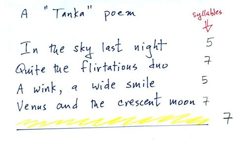 Examples of tanka Poems