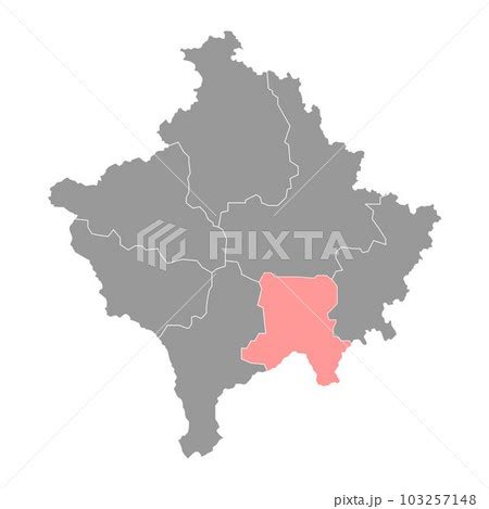 Ferizaj district map, districts of Kosovo....のイラスト素材 [103257148] - PIXTA