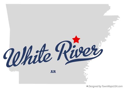 Map of White River, Prairie County, AR, Arkansas