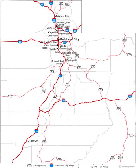 map of utah