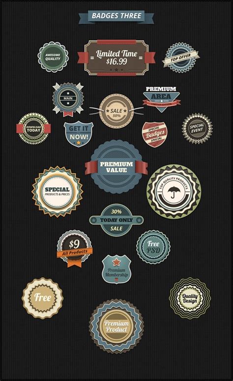 PSD Badges