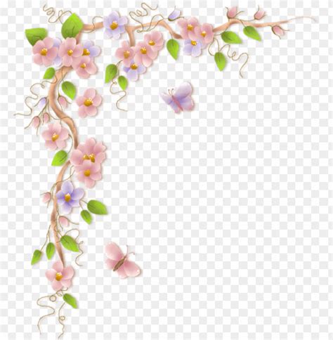 Flower Vine Border Clip Art Png Image With Transparent Background Toppng | Sexiz Pix