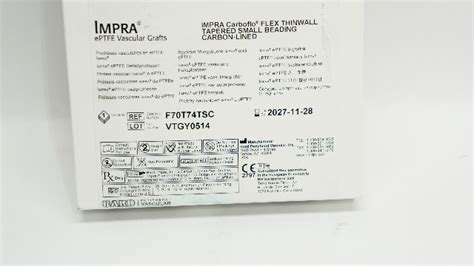 Bard F70T74TSC Impra ePTFE Vascular Grafts 7-4mm 70cm