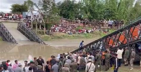 Manipur: Newly Constructed Baily Bridge Collapses, driver dead as truck falls into river