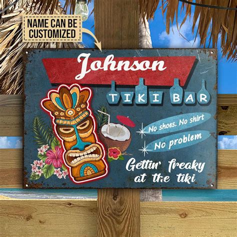 Personalized Bar Sign Tiki Bar Sign Beach Bar Tiki Sign | Etsy